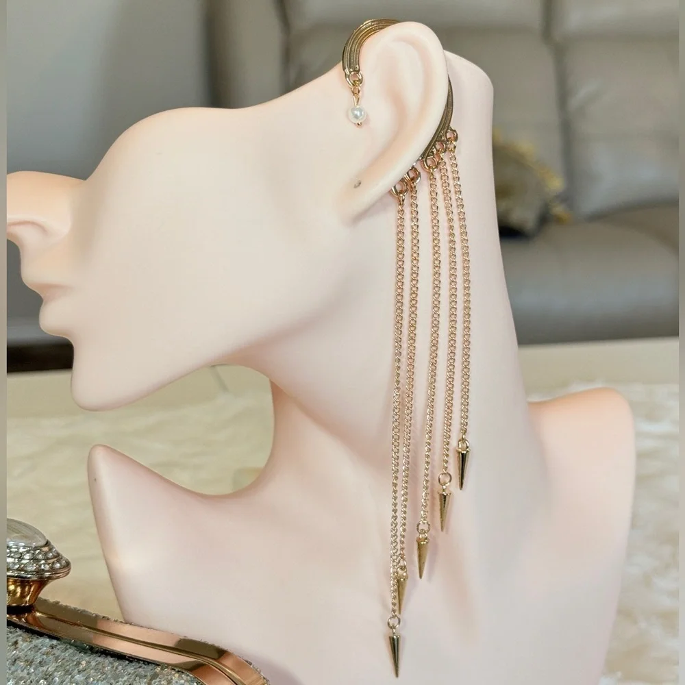 ⚜️ Avant-garde Gold Chain Drop Earrings